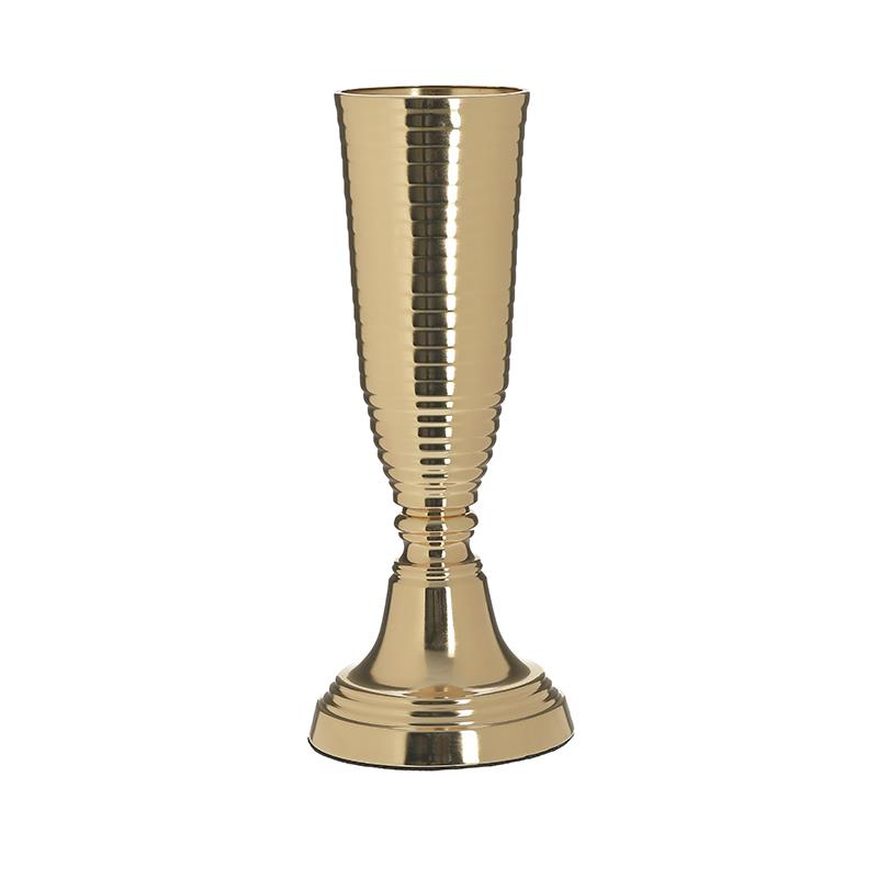 3701510749 METALNA VAZNA PEHAR ZLATNA SA KRISTALOM 17X41 CM