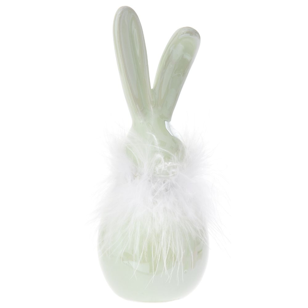 71058 USKRŠNJI KERAMIČKI ZEC SA PERIJEM 8,5*23 CM