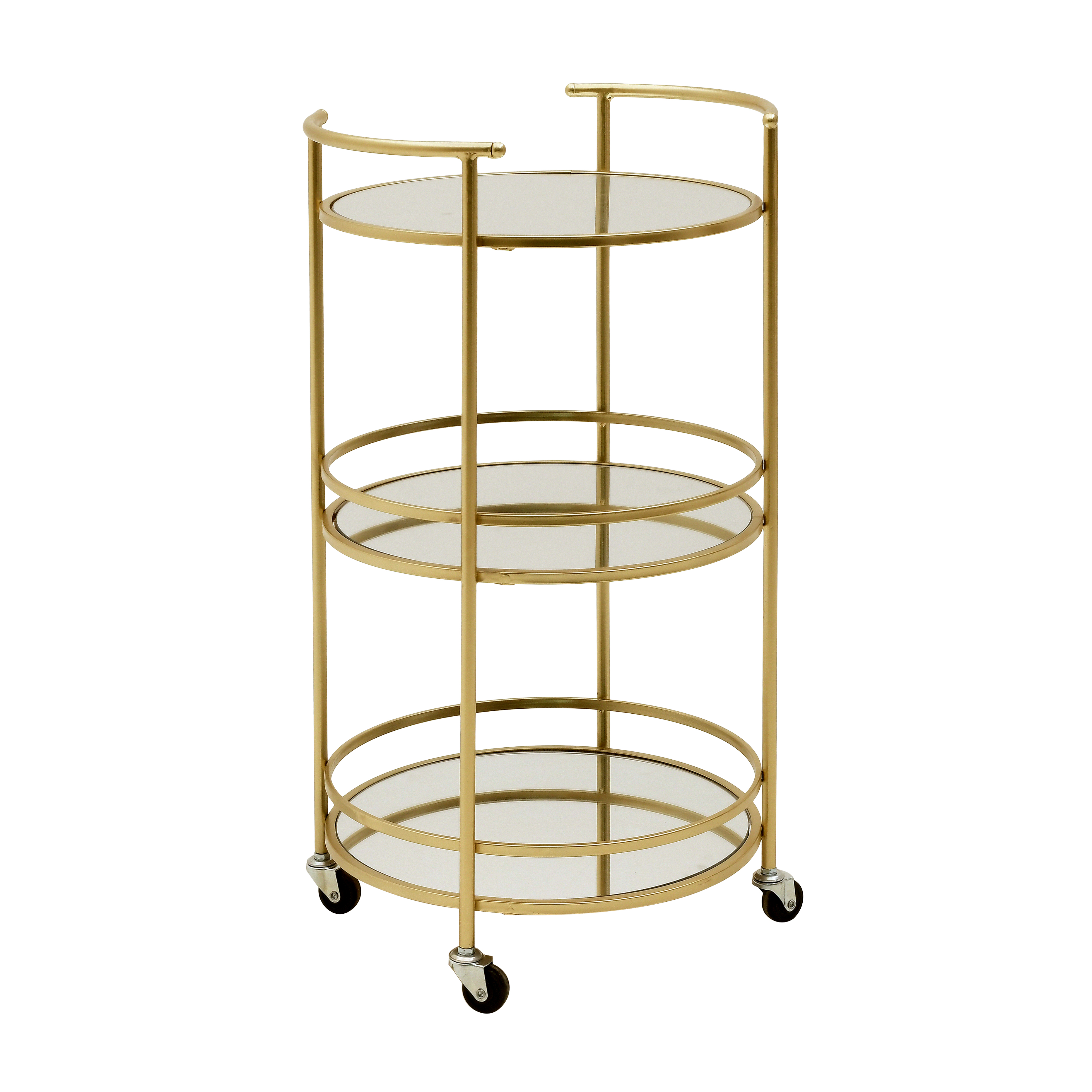 3506980024 BAR-STOČIĆ METAL STAKLO ZLATNI SA TOČKIĆIMA 44X40X75 CM