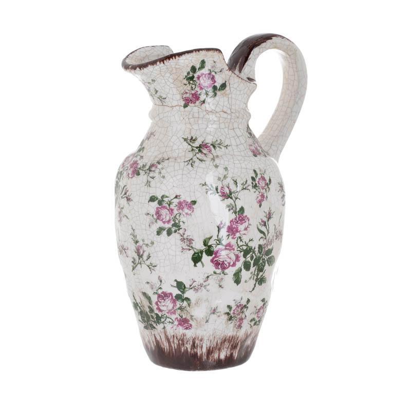 3701850018 BOKAL KERAMIČKI ZA CVEĆE CVETNI DEZEN 19*14.5*27cm