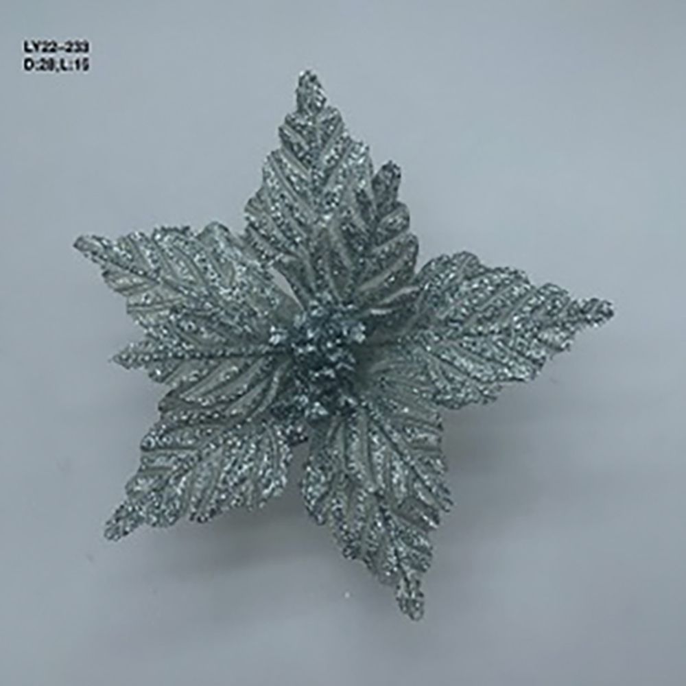 BOŽIĆNI CVET MINT SA ŠTRASOM 25*20 CM