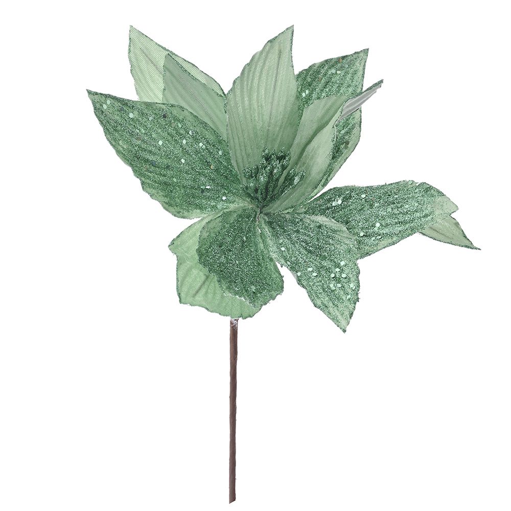 BOŽIĆNI CVET MINT SA ŠTRASOM 26*30 CM