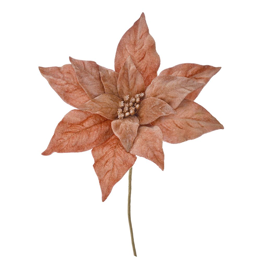 BOŽIĆNI CVET ROZE ZLATNI 27*50 CM