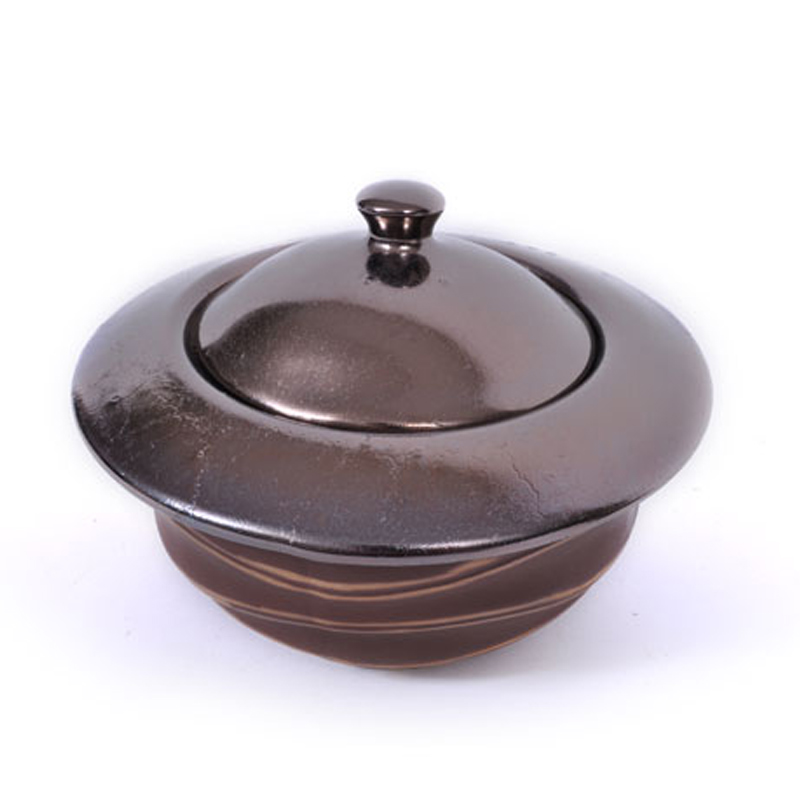 02611145 KERAMIČKA ČINIJA BRAON-BRONZANA 20cm