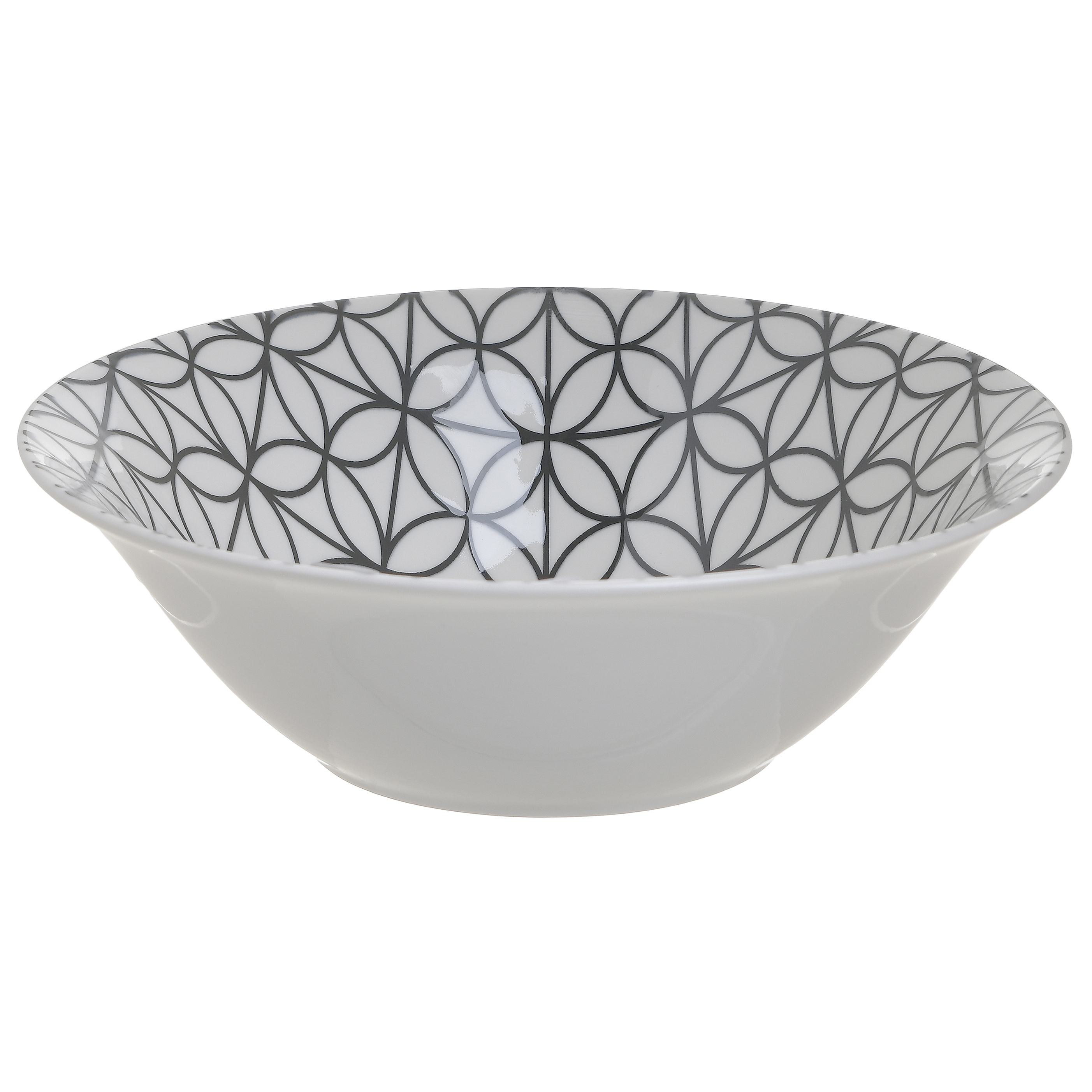 6600430012 ČINIJA OD PORCELANA CRNO BELA 20 CM