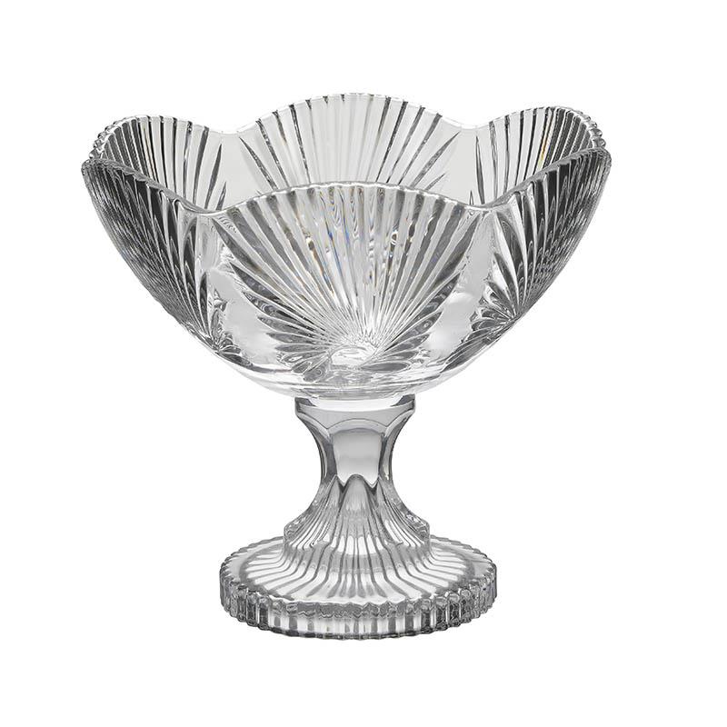 6705040051 ČINIJA STAKLENA NA STOPI 25*23 CM
