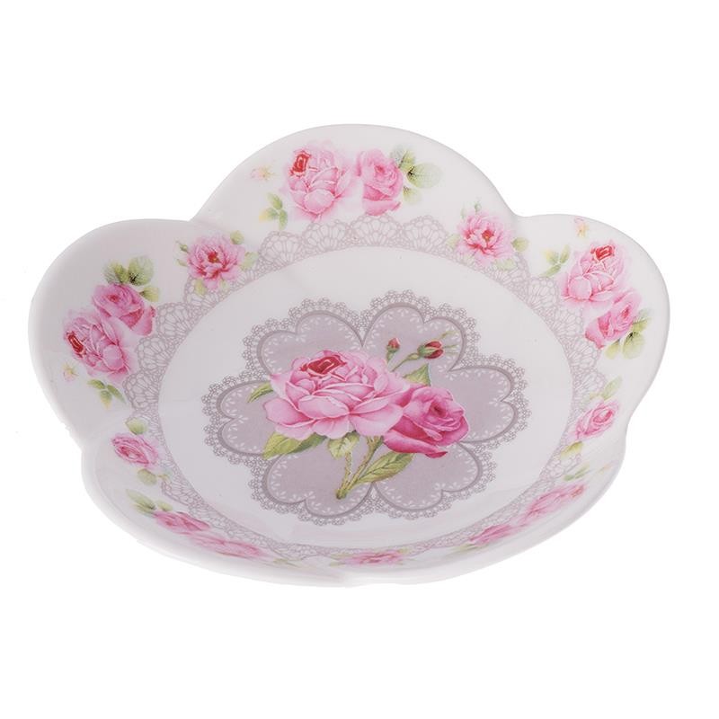 3609190059 ČINIJICE PORCELANSKE BELE SA ROZE RUŽICAMA S/6 10cm