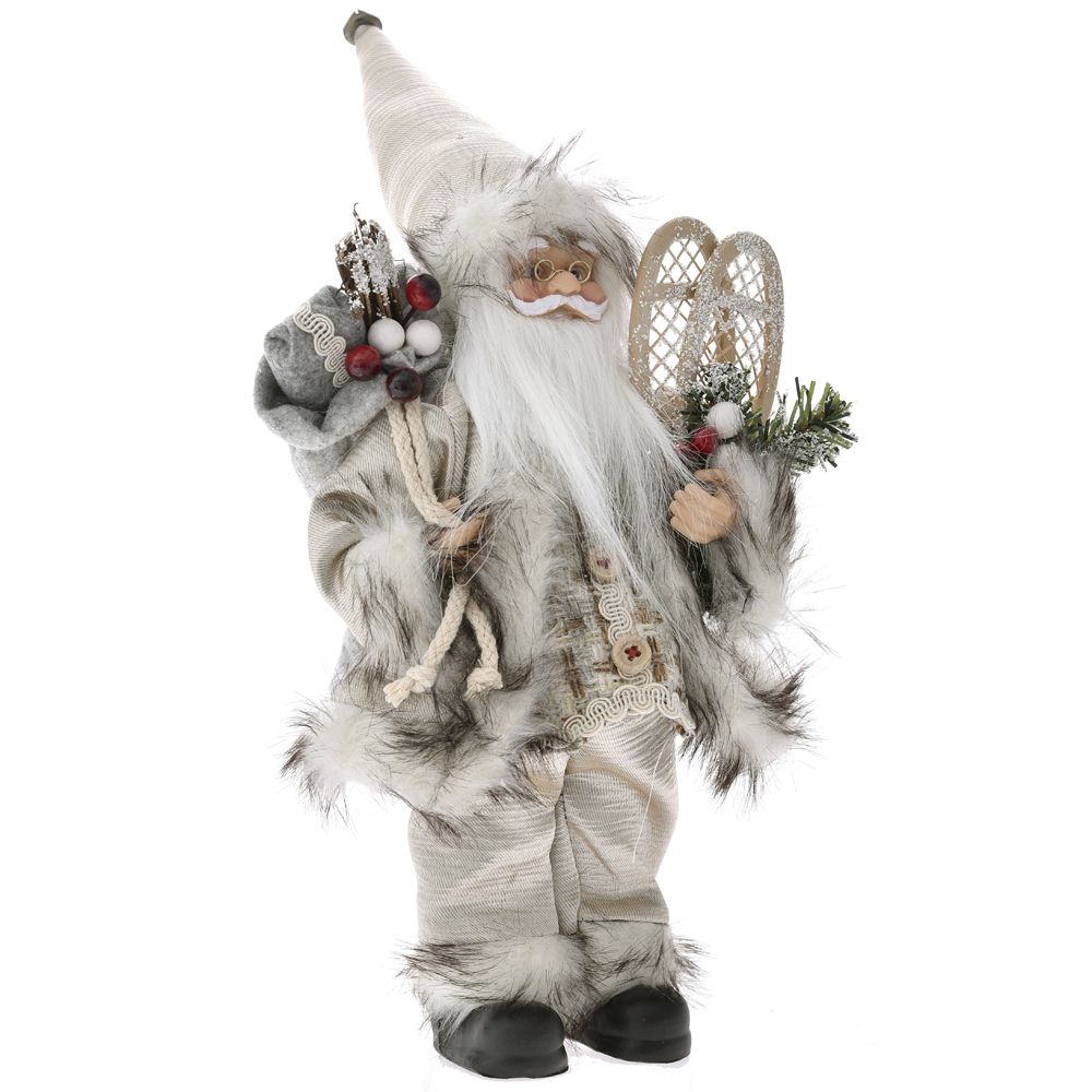 71934 DEDA MRAZ LUTKA PLATNENI ŠAMPANJ 30cm