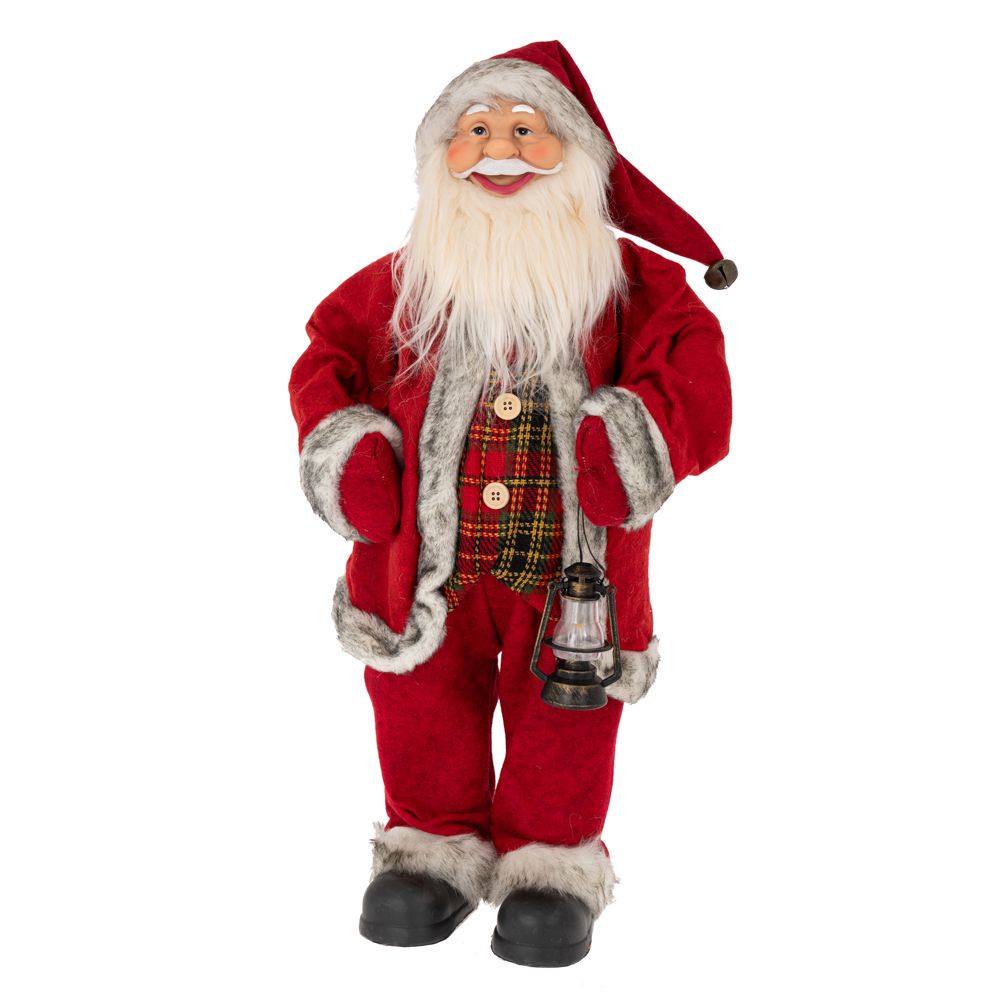 88688 DEDA MRAZ U CRVEBNOM ODELU NOSI FENJER 65 CM