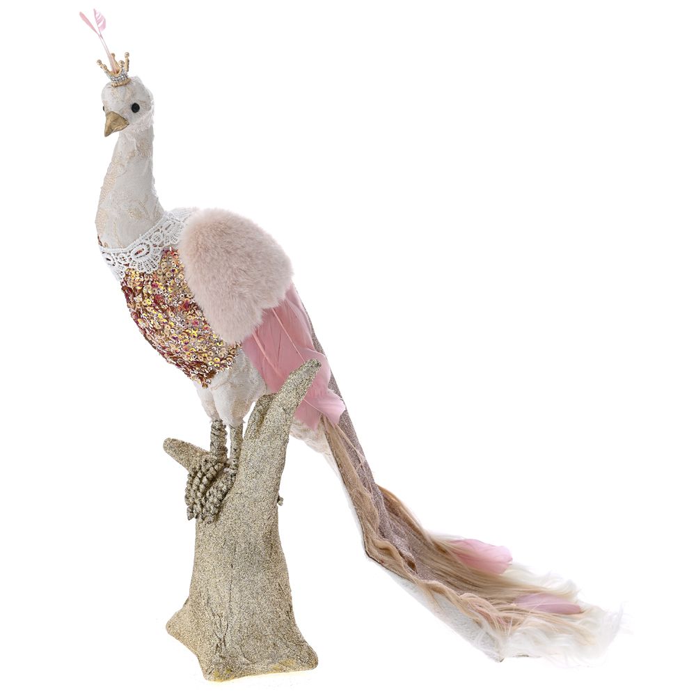 74573 DEKORATIVNA FIGURA PAUN OD SATENA 38*17*47 CM