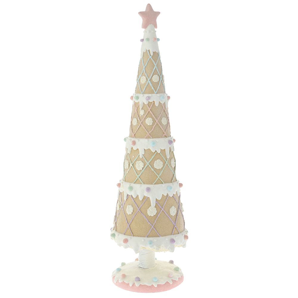 DEKORATIVNA JELKA SWEET CANDY COOKIES OD POLIREZINA 18*18*61 CM