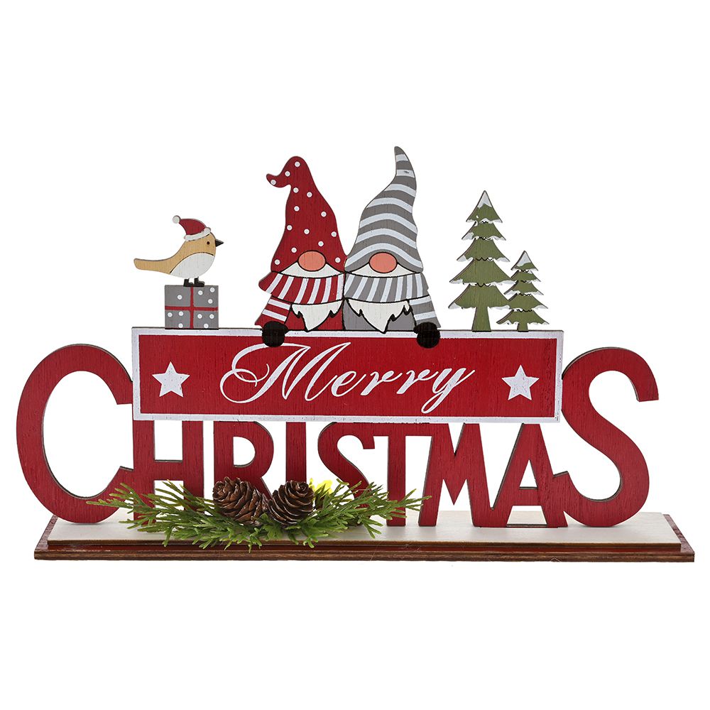 79563 DRVENA DEKORACIJA MERRY CHRISTMAS 28X5X17 CM