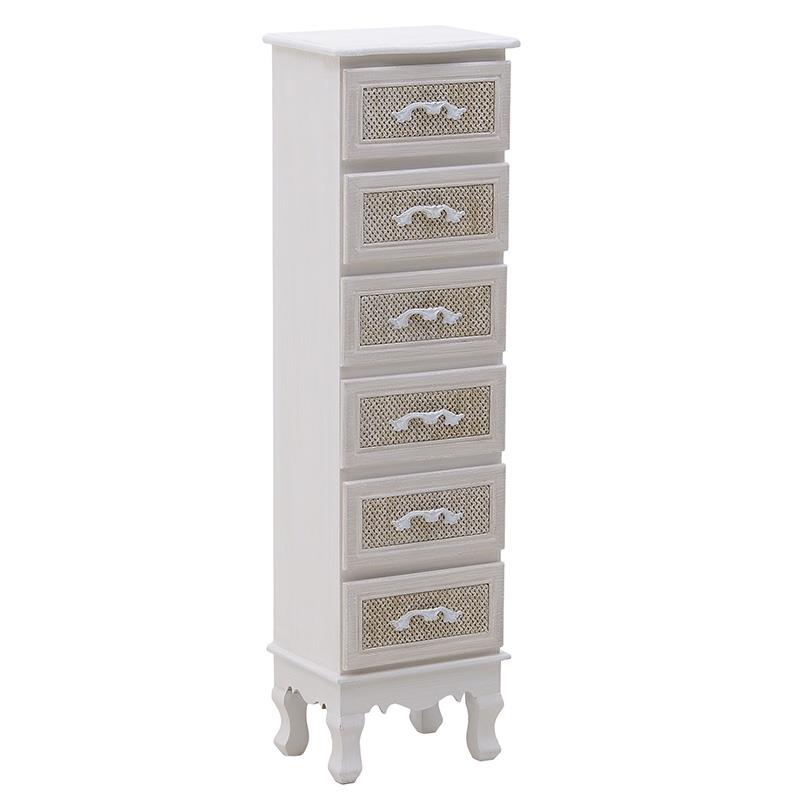 3501470106 DRVENA KOMODA KREM 30X23X104 CM