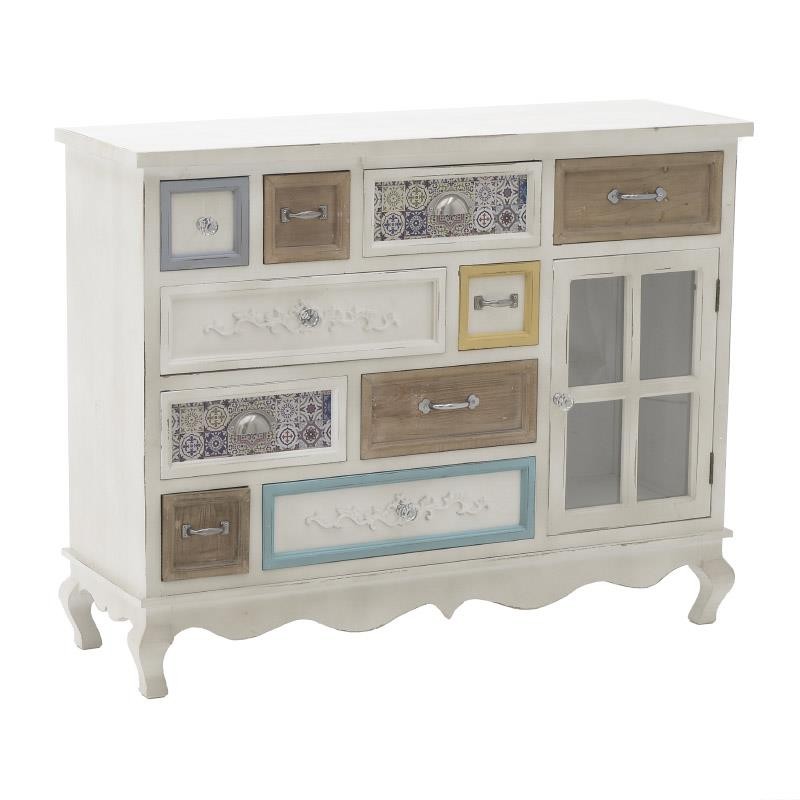 3506670026 DRVENA KOMODA MULTI KOLOR 101*33*80cm