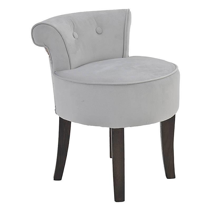 3504250123 DRVENA MINI FOTELJA TAPACIRANA PLATNOM SIVA 45*44*60cm