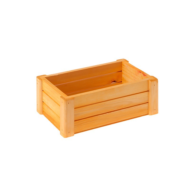 53201 DRVENA NARANDŽASTA KORPA U OBLIKU GAJBICE 25*15*10cm