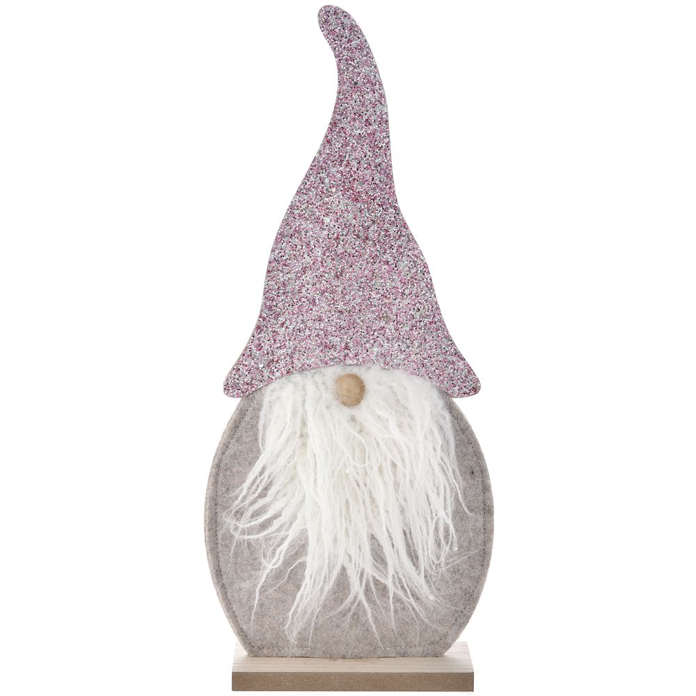 73190 DRVENI PATULJAK ROZE 18X40 CM
