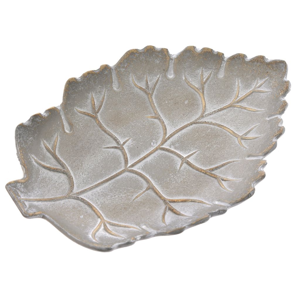 74144 DRVENI TANJIR U OBLIKU LISTA 26*18 CM