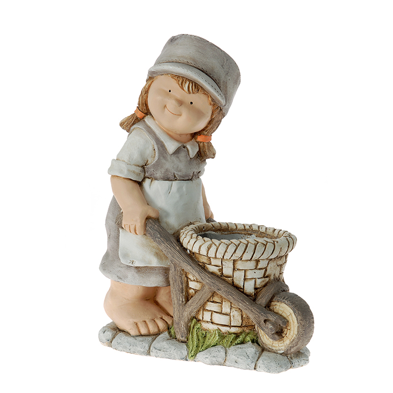 57134 FIGURA-SAKSIJA OD POLIREZINA U OBLIKU DEVOJČICE