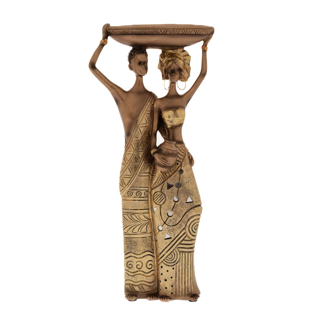 84759 FIGURA AFRIKANCI PAR 15X8X34 CM