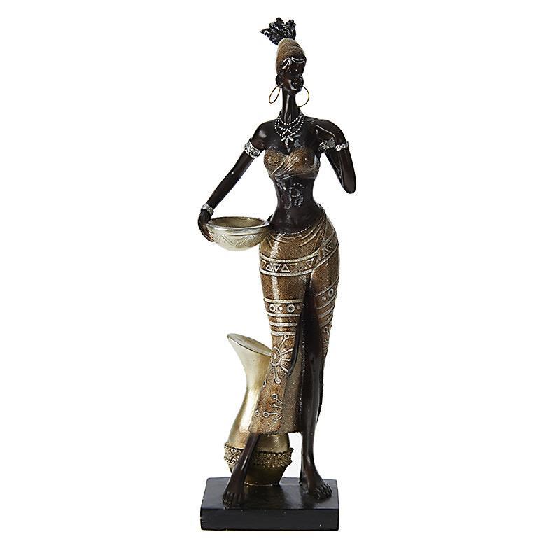 3705470418 FIGURA AFRIKANKA OD POLIREZINA 10*6*34cm