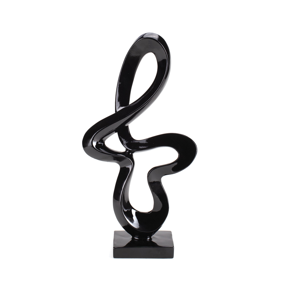 D-137 FIGURA APSTRAKTNA CRNA 28X14 CM