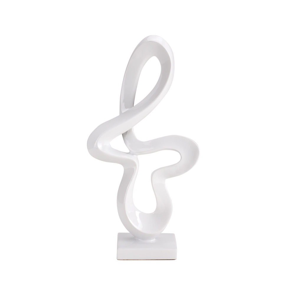 D-137A FIGURA APSTRAKTNA BELA 28X14 CM