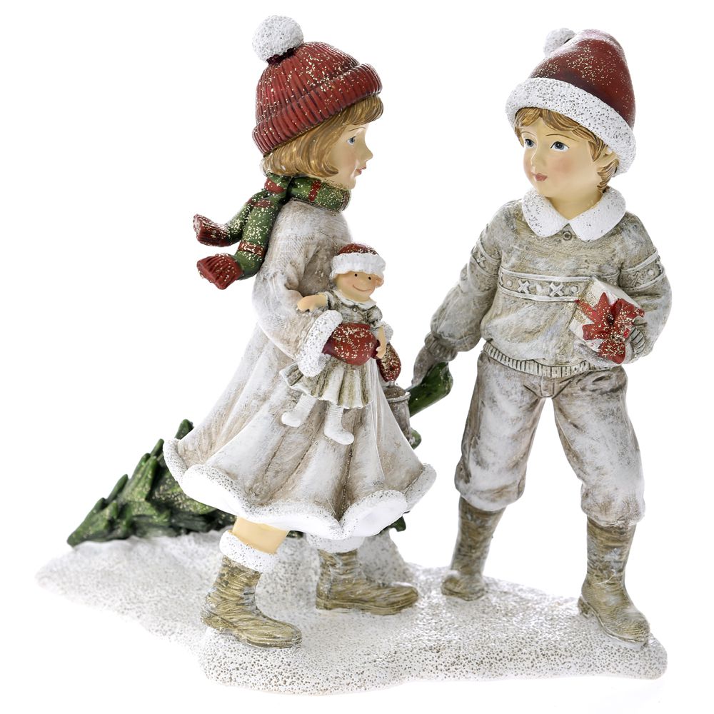 72154 FIGURA DEVOJČICA I DEČAK OD POLIREZINA 21*19cm