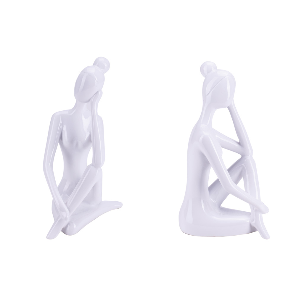 D-147 FIGURA DEVOJKA BELA 19 CM