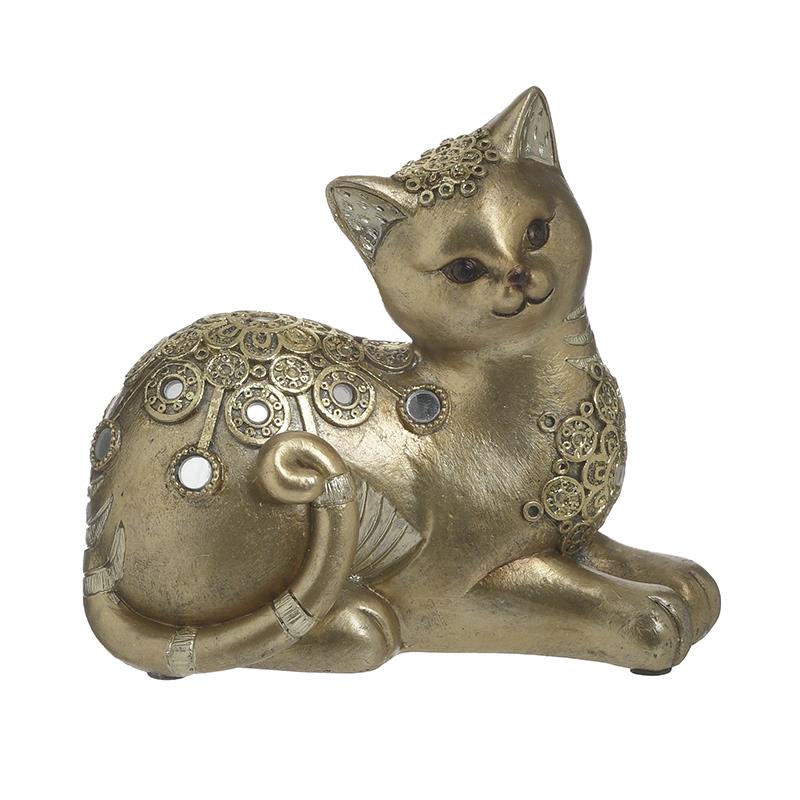 3705470858 FIGURA MACA ZLATNA OD POLIREZINA 15X8X14 CM