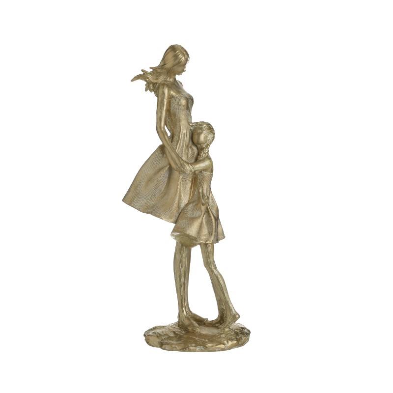 3704010155 FIGURA OD POLIREZINA MAMA SA DETETOM ZLATNA 15X11X34 CM