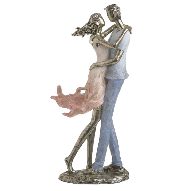 3704010108 FIGURA OD POLIREZINA PLAVO ROZE PAR 16X9X34 CM