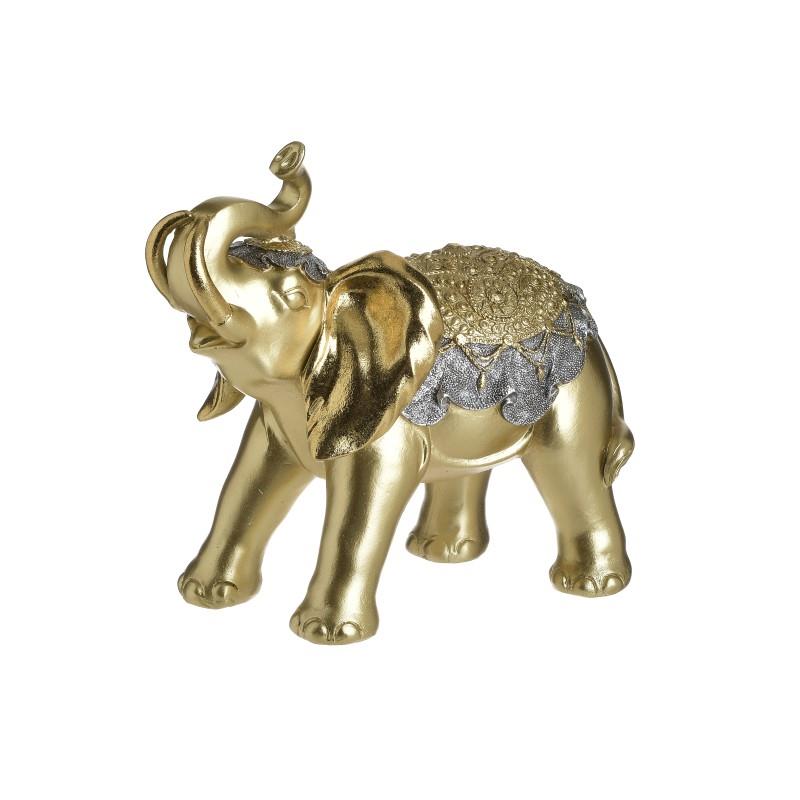 3702110142 FIGURA SLON ZLATNI OD POLIREZINA 22X11X20 CM
