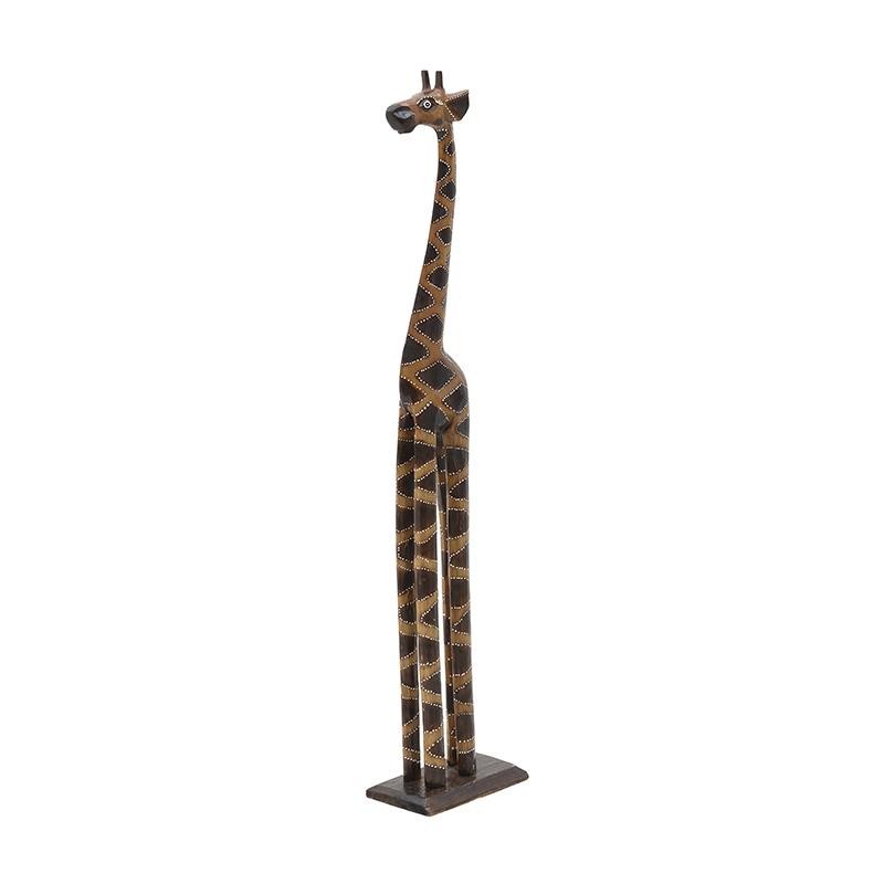 3702810011 FIGURA ŽIRAFA DRVENA BRAON 17*10*80cm