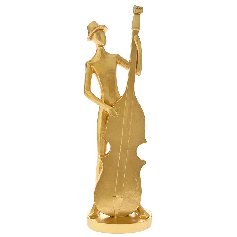 81945 FIGURA ZLATNA MUZIČAR SA GITAROM OD POLIREZINA 14X11X44 CM