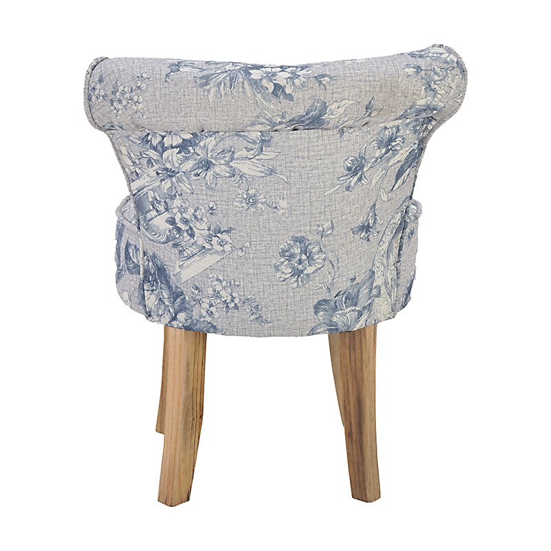3502910023 MINI FOTELJA TAPACIRANA DEZEN RUŽE TEGET-BELA 94*48*58cm