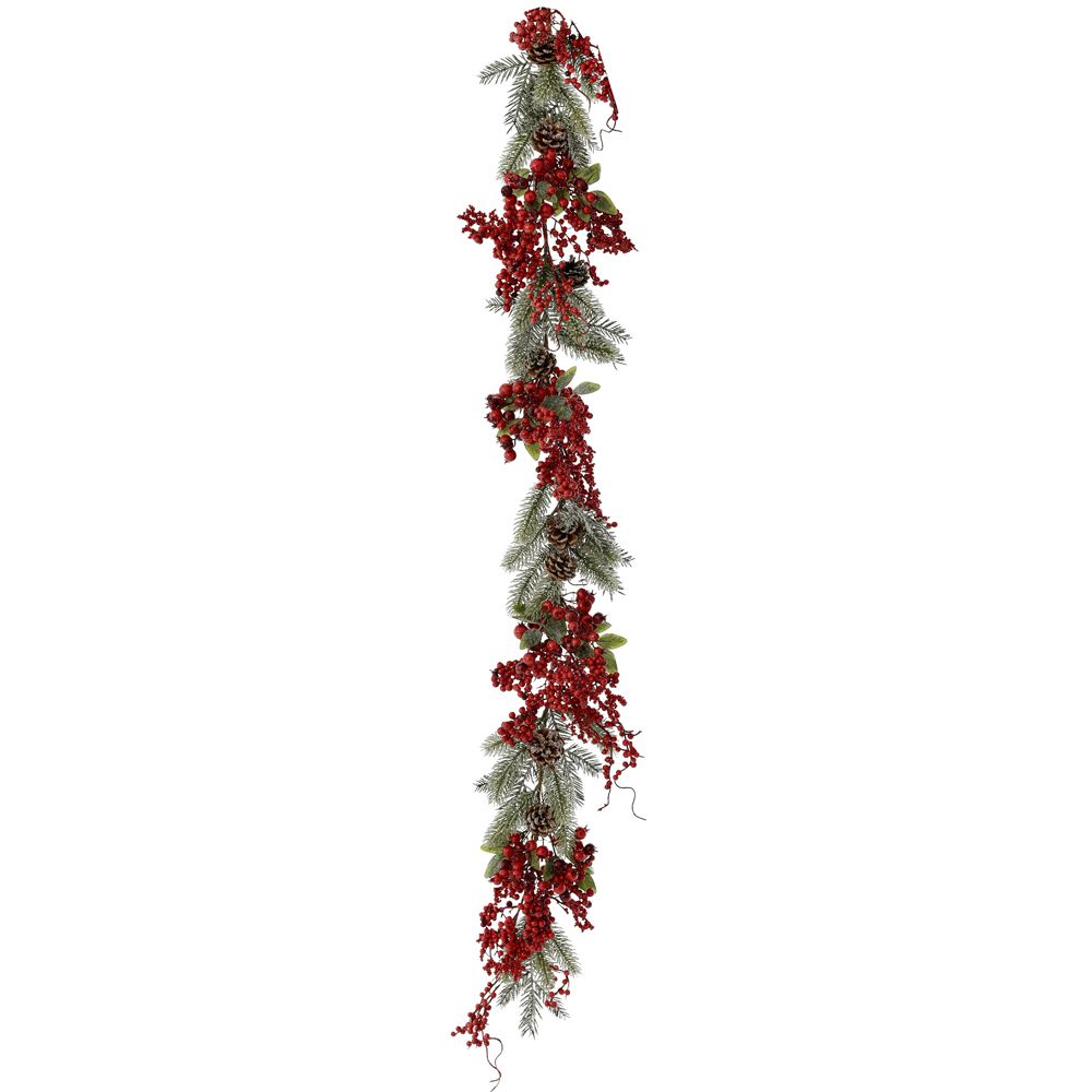 72407 GIRLAND SA CRVENIM BOBICAMA I ŠIŠARKAMA 150 CM