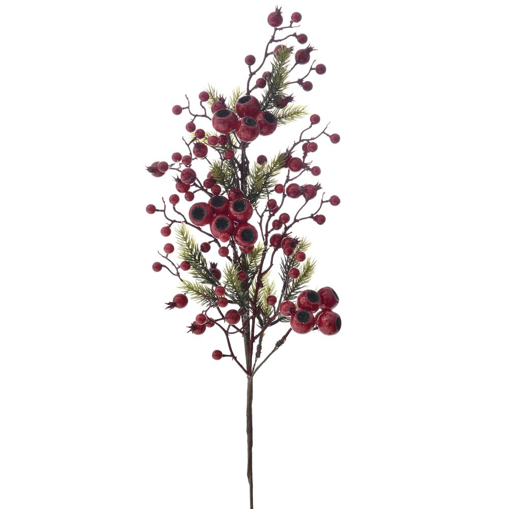 72528 GRANČICA SA CRVENIM BOBICAMA 65 CM