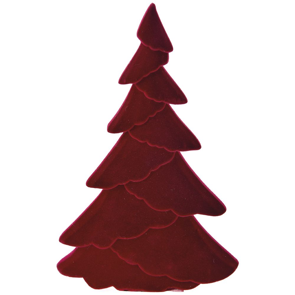 73229 JELKA DRVENA SA BORDO PLIŠEM 16X25 CM