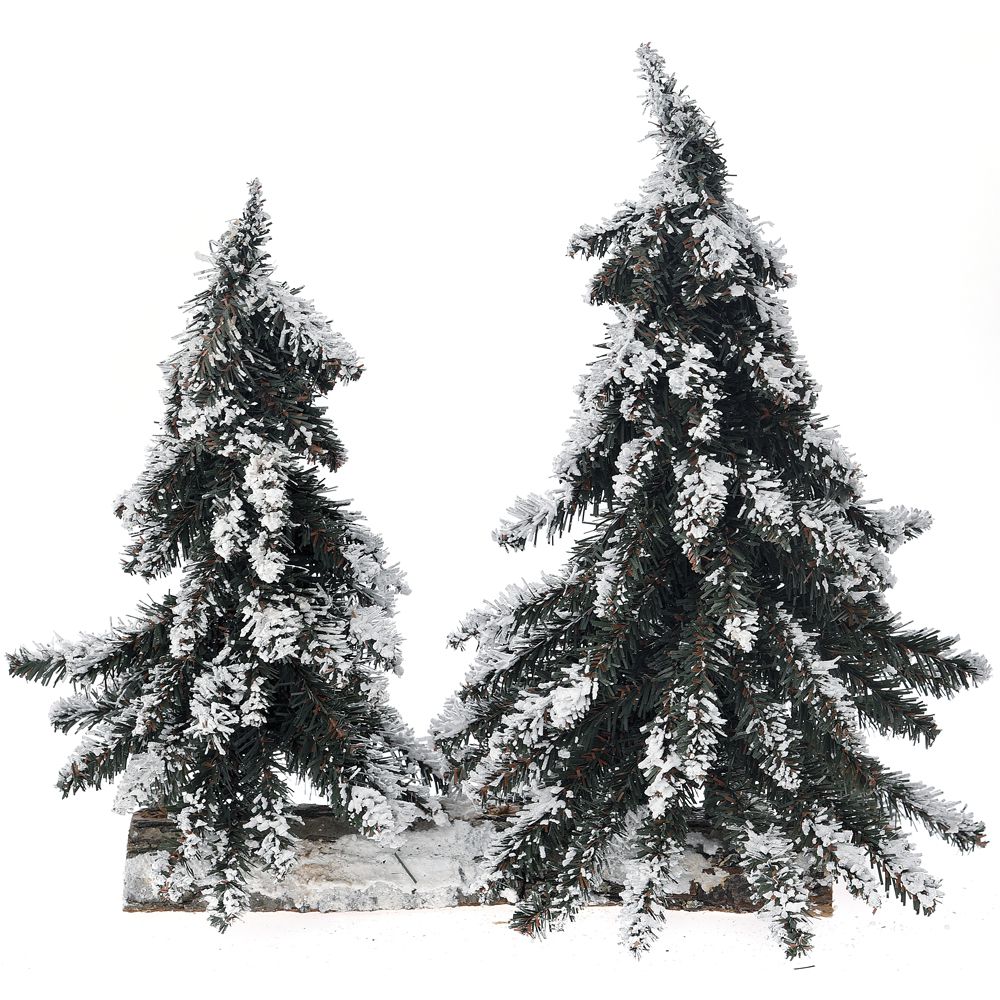 73103 JELKE SNEŽNE NA DRVENOM POSTOLJU 40X40 CM