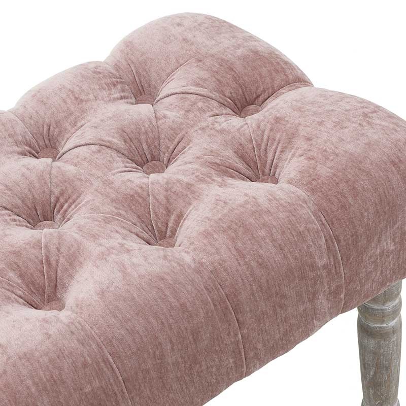 3507210135 KANABE-STOLICA DRVENI TAPACIRANI U ROZE BOJI 80*40*40cm