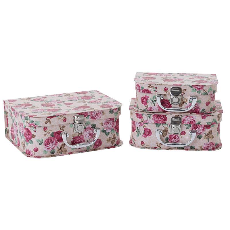 3701440264 KARTONSKI KOFERČIĆ DEZEN ROZE RUŽE S/3 