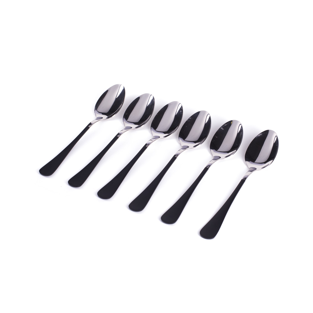 D-629 KAŠIKE CRNO SREBRNE S/6 20 CM