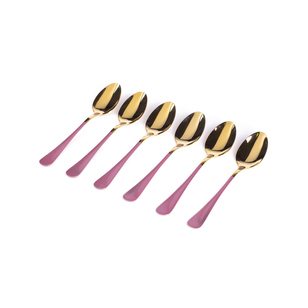 D-625 KAŠIKE S/6 ROZE, CRNE, BELE 20 CM