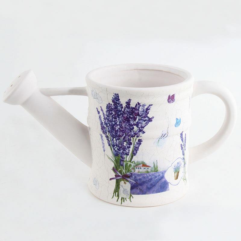 3700310037 KERAMIČKA KANTICA ZA CVEĆE SA LAVANDOM 35*15*8,5cm