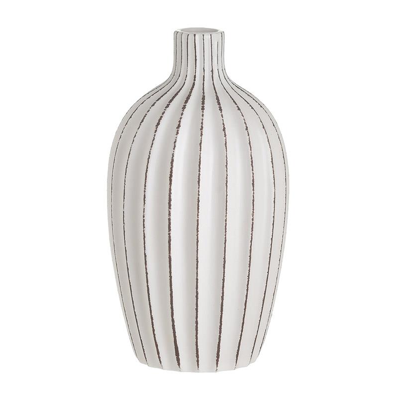 3707550089 KERAMIČKA VAZNA ANTIK BELA 12X22 CM