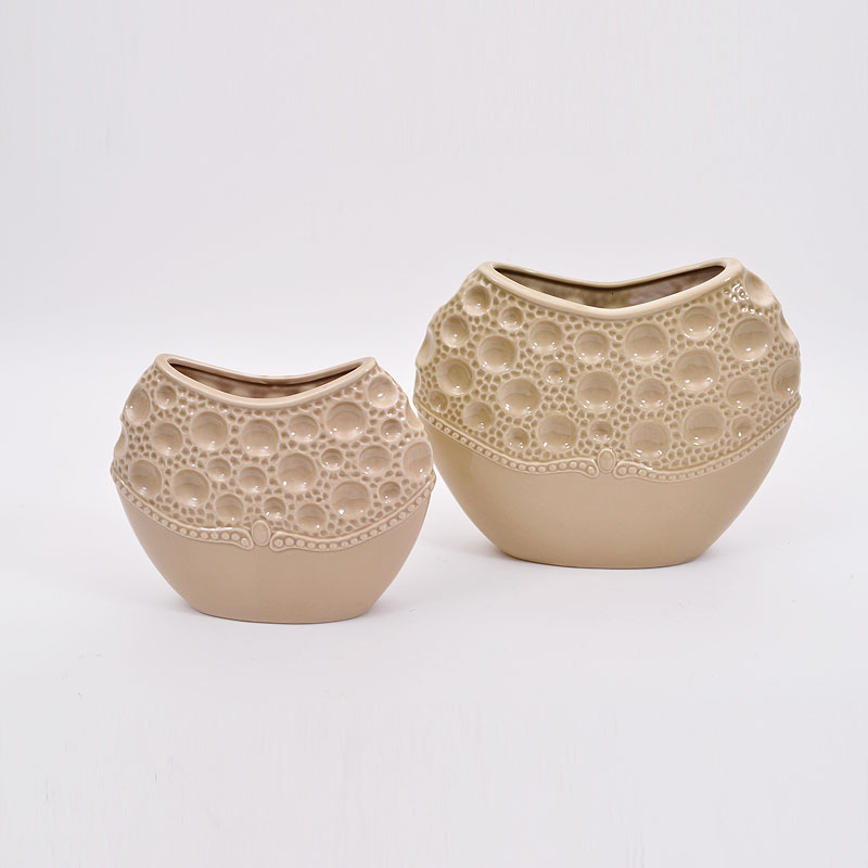 02113021 KERAMIČKA VAZNA BRAON 31*26cm