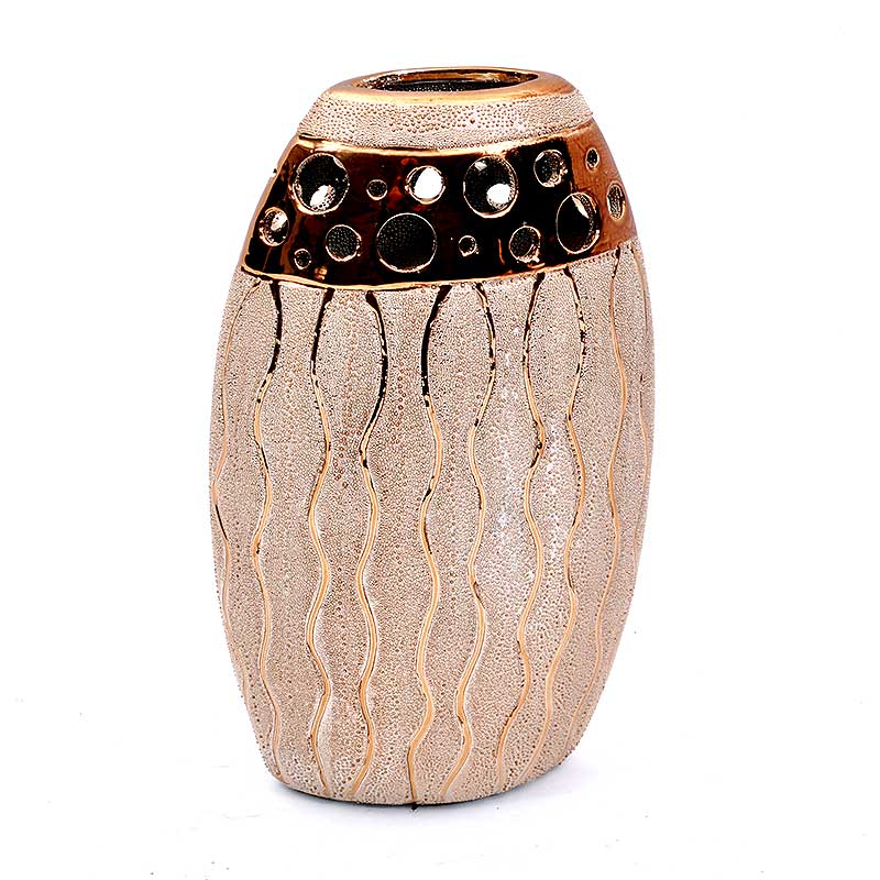 001015020 KERAMIČKA VAZNA BRONZANA 24cm