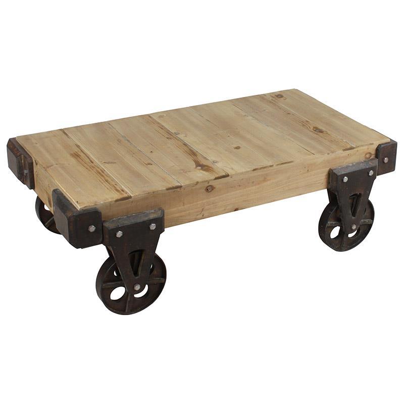 3501390002 DRVENI KLUB STOČIĆ SA METALNIM NOGAMA U ODLIKU TOČKA 110*60*37cm