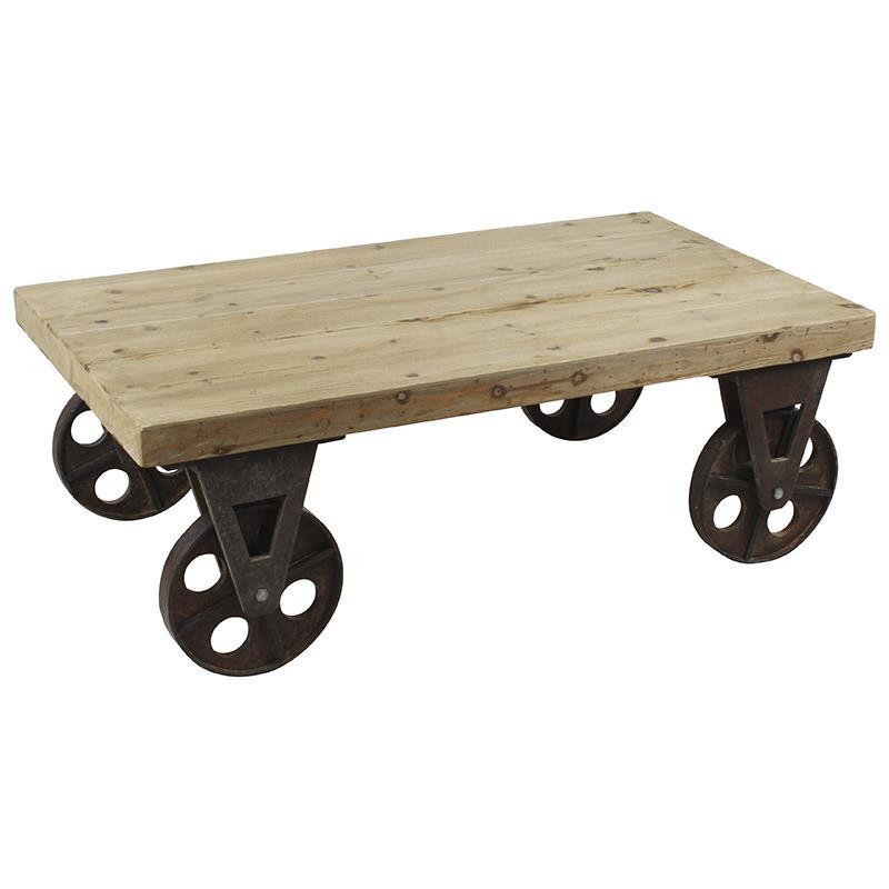3501390001 DRVENI KLUB STOČIĆ SA NOGARIMA U OBLIKU TOČKOVA 119*68*40cm